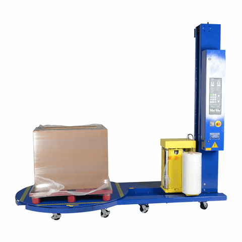 Vestil Steel Auto Wrap Stretch Wrap Machine 60 In. Turntable Diameter 4,000 Lb. Capacity Blue