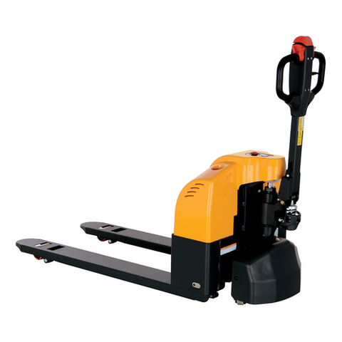 Vestil Steel Semi-Electric Pallet Truck 3300 Lb. Capacity Yellow