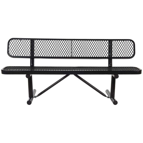 Vestil Steel Bench Expanded Metal 72 In. Black