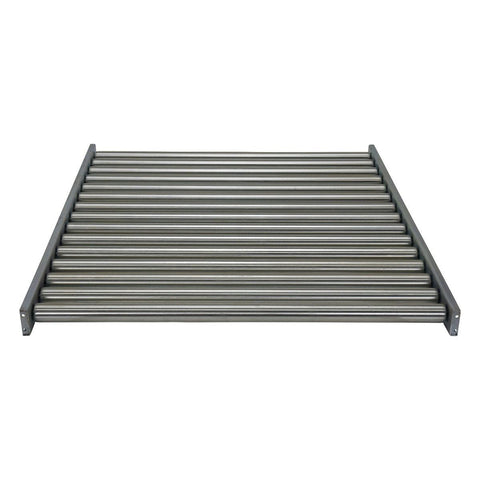 Vestil Steel Gravity Roller Conveyor 52 In. x 60 In. 5000 Capacity Silver