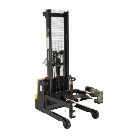 Vestil Steel DC Powered Drum Lifter/Rotator/Transporter with Scale 34-5/8 In. x 61-13/16 In. x 85-7/16 In. 550 Lb. Capacity Black/Yellow