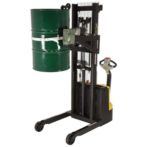 Vestil Steel DC Powered Drum Lifter/Rotator/Transporter with Scale 34-5/8 In. x 61-13/16 In. x 85-7/16 In. 550 Lb. Capacity Black/Yellow