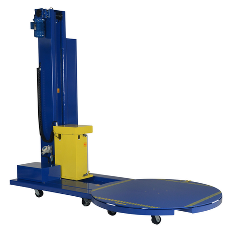 Vestil Steel Auto Wrap Stretch Wrap Machine 60 In. Turntable Diameter 4,000 Lb. Capacity Blue